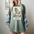 Boston Terrier Mom Skeleton Tarot Card Witch Vibes Dog Mom Women's Comfort Colors T-Shirt Berry