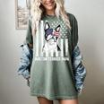 Boston Terrier Papa Cool Dog Lover USA American Flag Men Women Women's Comfort Colors T-Shirt Berry
