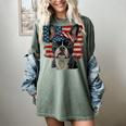 Boston Terrier Patriotic 4th Of July USA American Flag Women's Comfort Colors T-Shirt Berry