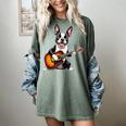 Boston Terrier Playing Guitar Boston Terrier Women's Comfort Colors T-Shirt Berry