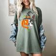 Boston Terrier Pumpkin Jack O Lantern Halloween Women's Comfort Colors T-Shirt Berry