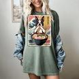 Boston Terrier Ramen Noodles Japanese Art Retro Ocean Waves Women's Comfort Colors T-Shirt Berry