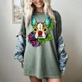 Boston Terrier In Red Day Of The Dead Sugar Skull Dog Women's Comfort Colors T-Shirt Berry