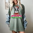 Boston Terrier Santa Claus Christmas Dog Women's Comfort Colors T-Shirt Berry
