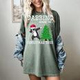 Boston Terrier Santa Hat Dabbing Around The Christmas Tree Women's Comfort Colors T-Shirt Berry