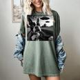 Boston Terrier Graphic Selfie With UFOs Weird Aliens Women's Comfort Colors T-Shirt Berry