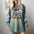 Boston Terrier Skeleton Mummy Witch Halloween Women's Comfort Colors T-Shirt Berry