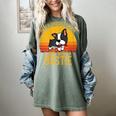 Boston Terrier Never Underestimate a Girl With a Bostie Women's Comfort Colors T-Shirt Berry
