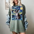 Boston Terrier Van Gogh Starry Night Women's Comfort Colors T-Shirt Berry