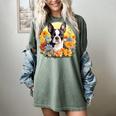 Cute Boston Terrier Spring Flower Garden Colorful Puppy Dog Women's Comfort Colors T-Shirt Berry