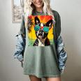 Dog Boston Terrier Hawaiian Women's Comfort Colors T-Shirt Berry