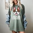 Just a Girl Who Loves Boston Terriers Women's Comfort Colors T-Shirt Berry