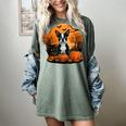 Pumpkin Boston Terrier Costume On Boston Terrier Halloween Women's Comfort Colors T-Shirt Berry