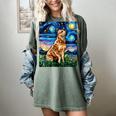 Red Heeler Starry Night Cattle Dog Colorful Art By Aja For Men Women Girls Kids Women's Comfort Colors T-Shirt Berry