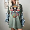 Retro Boston Terrier Dad Women's Comfort Colors T-Shirt Berry