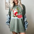 Santa Ugly Christmas Tree Lights Boston Terrier Dog Lover Women's Comfort Colors T-Shirt Berry