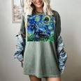 Scottish Terrier Starry Night Scotty Dog Art By Aja Women's Comfort Colors T-Shirt Berry