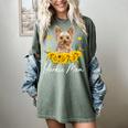 Sunflower Yorkie Mom Dog Lover Women's Comfort Colors T-Shirt Berry