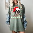 Ugly Xmas Sweater Santa Boston Terrier Dog Christmas For Men Women Kids Women's Comfort Colors T-Shirt Berry