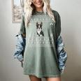 Ugly Xmas Sweater Style Boston Terrier Reindeer Christmas Women's Comfort Colors T-Shirt Berry