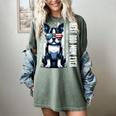 USA Flag Boston Terrier Best Dog Mom Ever 2025 Women's Comfort Colors T-Shirt Berry