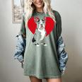 Valentine's Day Boston Terrier Lover Women's Comfort Colors T-Shirt Berry