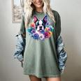 Watercolor Floral Boston Terrier Mama Dog Lover Mother's Day Women's Comfort Colors T-Shirt Berry
