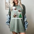 Xmas Lighting Tree Santa Riding Boston Terrier Christmas Women's Comfort Colors T-Shirt Berry