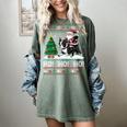 Xmas Tree Lighting Santa Riding Boston Terrier Christmas Women's Comfort Colors T-Shirt Berry