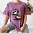 Boston Terrier Dog Merica 4th Of July Usa American Flag Men Women's Comfort Colors T-Shirt Moss