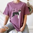 Boston Terrier Dog Mom Woman Women Women's Comfort Colors T-Shirt Moss