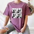 Boston Terrier Dogs With Sunglasses Photo Pets Meme Women's Comfort Colors T-Shirt Moss
