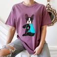 Boston Terrier I Love Mom Apparel Women's Comfort Colors T-Shirt Moss