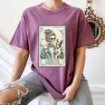 Boston Terrier Mom Skeleton Tarot Card Witch Vibes Dog Mom Women's Comfort Colors T-Shirt Moss