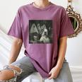 Boston Terrier Selfie With Ghosts Halloween Dog Lover Women's Comfort Colors T-Shirt Moss