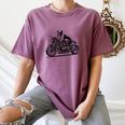 Cool Boston Terrier Riding a Motorcycle Biker Dog Lover For Men Women Kids Women's Comfort Colors T-Shirt Moss