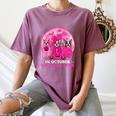 Ghost And Witch Boston Terrier Dog In October We Wear Pink Women's Comfort Colors T-Shirt Moss