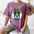 Green Boston Terrier Shamrock St Patricks Day Boston Terrier Women's Comfort Colors T-Shirt Moss