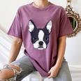 Kids Boston Terrier Dog For Women And Girls Women's Comfort Colors T-Shirt Moss