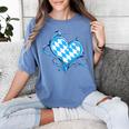 Bavarian Flag As Heart Blue Diamond Bavaria Women's Comfort Colors T-Shirt Blue Jean