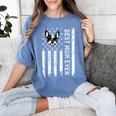 Best Boston Terrier Dog Mom Ever USA Flag For Men Women Kids Women's Comfort Colors T-Shirt Blue Jean