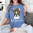 Birthday And Mother's Day -Boston Terrier Mom Women's Comfort Colors T-Shirt Blue Jean
