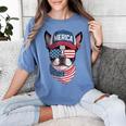 Boston Terrier 4th Of July US Merica Bostie Dog Patriotic For Men Women Kids Women's Comfort Colors T-Shirt Blue Jean