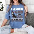 Boston Terrier American Gentleman Non-Sporting Dog Lover Women's Comfort Colors T-Shirt Blue Jean