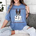 Boston Terrier American Gentleman Personal Stalker Dog Lover Women's Comfort Colors T-Shirt Blue Jean