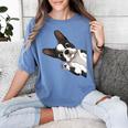 Boston Terrier Bostie Dog Kids Boys Girls Women's Comfort Colors T-Shirt Blue Jean