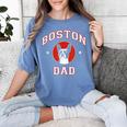 Boston Terrier Dad Dog Father For Men Women Kids Women's Comfort Colors T-Shirt Blue Jean