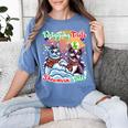 Boston Terrier Dog Christmas Snowman Winter Snow Women's Comfort Colors T-Shirt Blue Jean