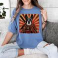 Boston Terrier Dog Japanese Art Samurai Ukiyo-e Women's Comfort Colors T-Shirt Blue Jean