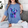 Boston Terrier Dog For a Boston Terrier Mom Women's Comfort Colors T-Shirt Blue Jean